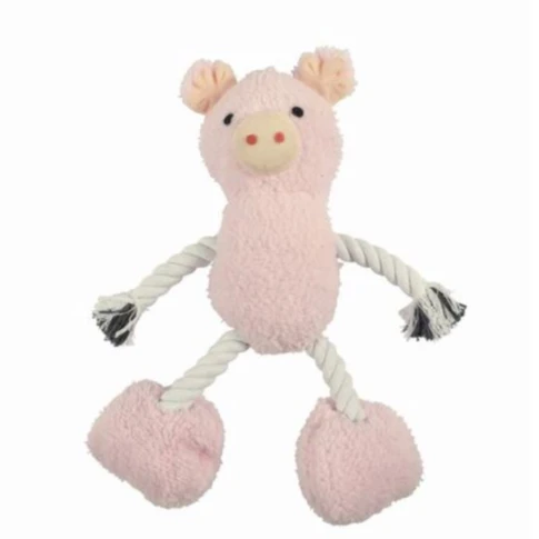 Juguete de peluche con sonido para perro, forma de cerdo