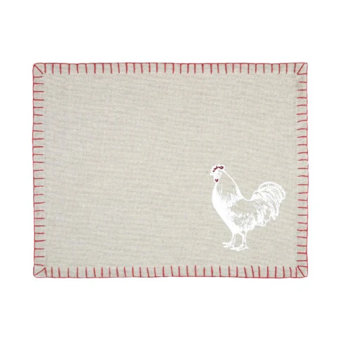 Set de table coq en coton