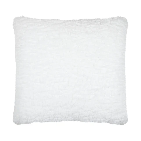 Coussin carré moelleux fausse fourrure