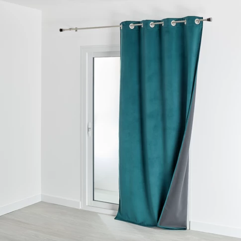 Cortinas opacas suaves con aislamiento térmico para ventana, cortina  decorativa con ganchos, cortinas que reducen el ruido, cortinas para sala  de