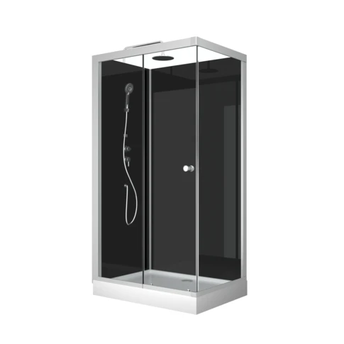 Cabine de douche rectangulaire minimaliste style contemporain