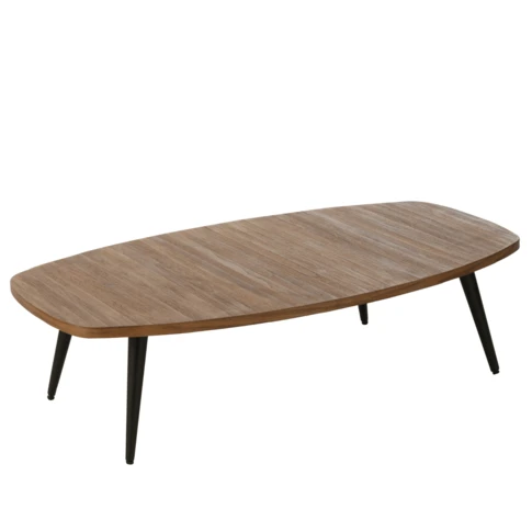 Table basse rectangulaire en teck recyclé naturel