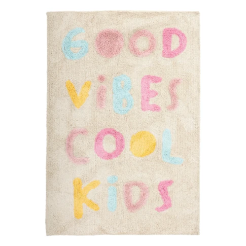 Tapis enfant tufté Good Vibes 100 x 150 cm Beige