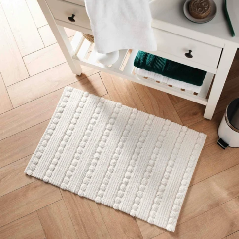 Tapis de Bain Cleonis Uni avec Reliefs