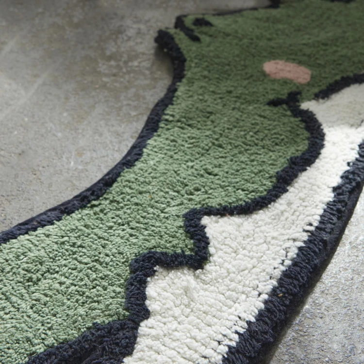 Tapis crocodile en coton tufté