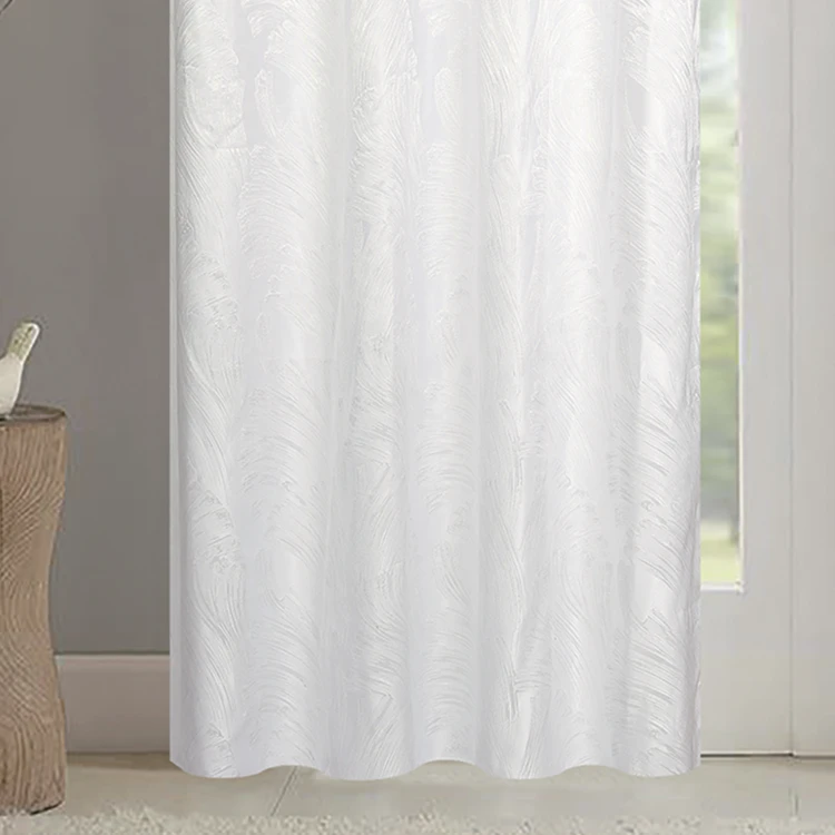 Par de cortinas jacquard tejido con relieve abstracto