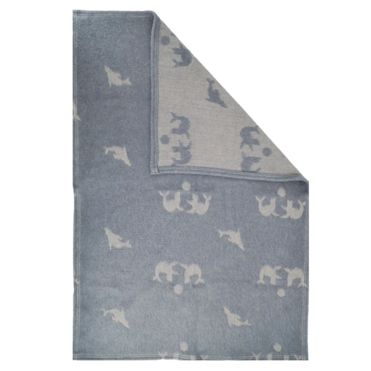 Couverture chaude pour enfant motif animaux marins