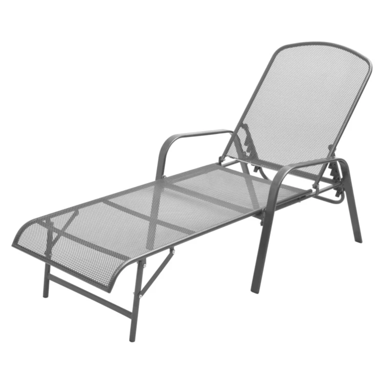 Chaise longue en acier