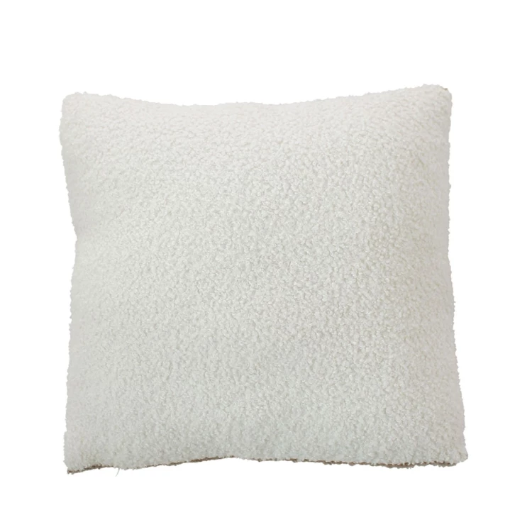 Coussin déhoussable tissu bouclé