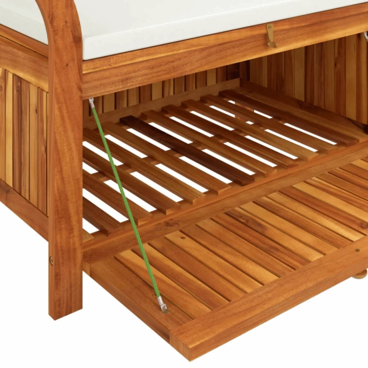 Banc de rangement outdoor en acacia