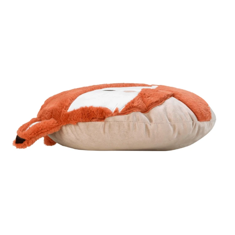 Coussin renard imitation fourrure