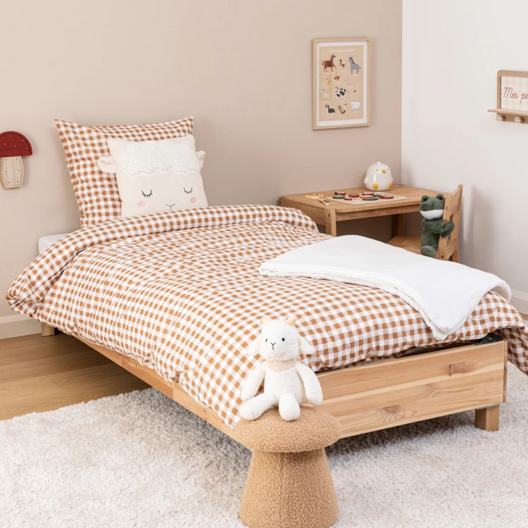 Kinderkissen Quadrat Schaf Beige