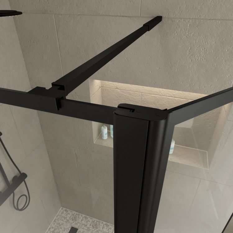 Paroi de douche minimaliste avec volet pivotant