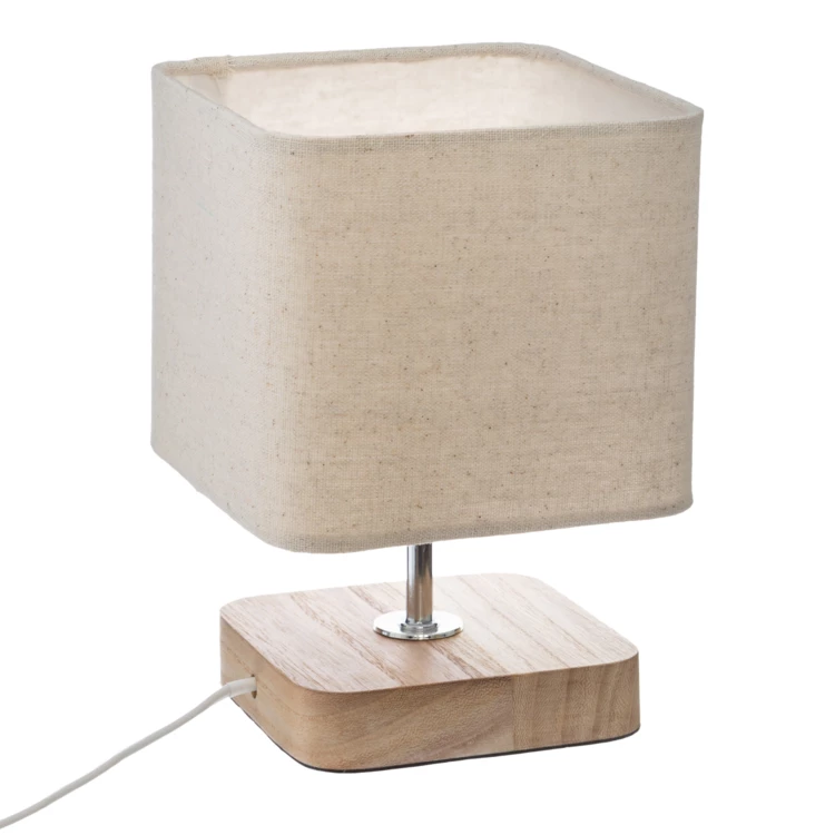 Lampe mit skandinavischem Holzsockel