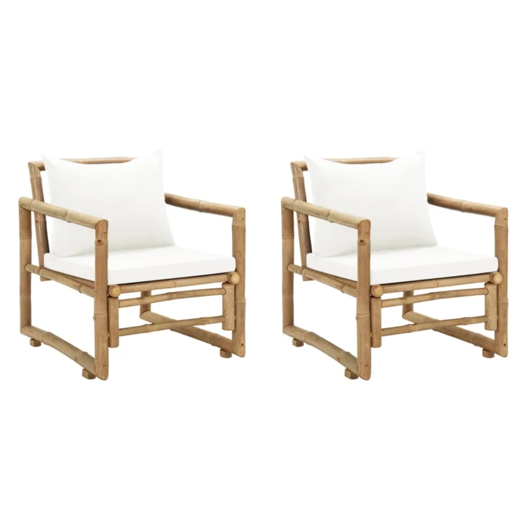 Duo de chaises de jardin en bambou