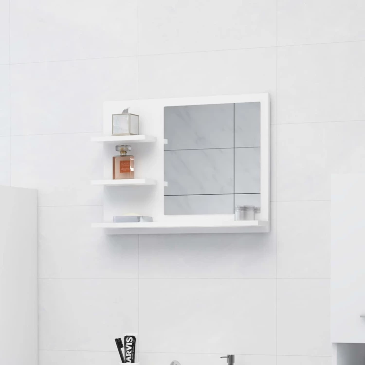 Miroir de salle de bain avec rangements