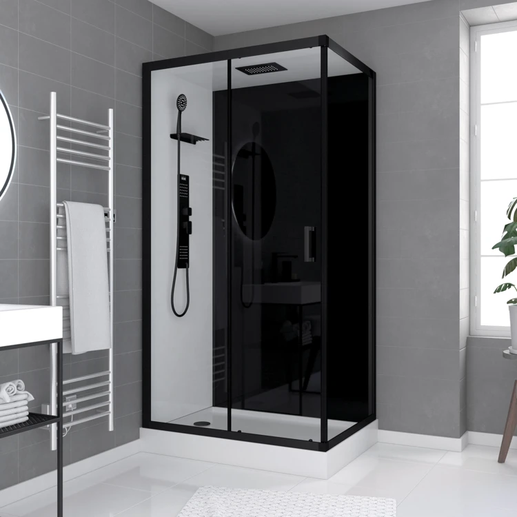 Cabine de douche rectangulaire style industrielle