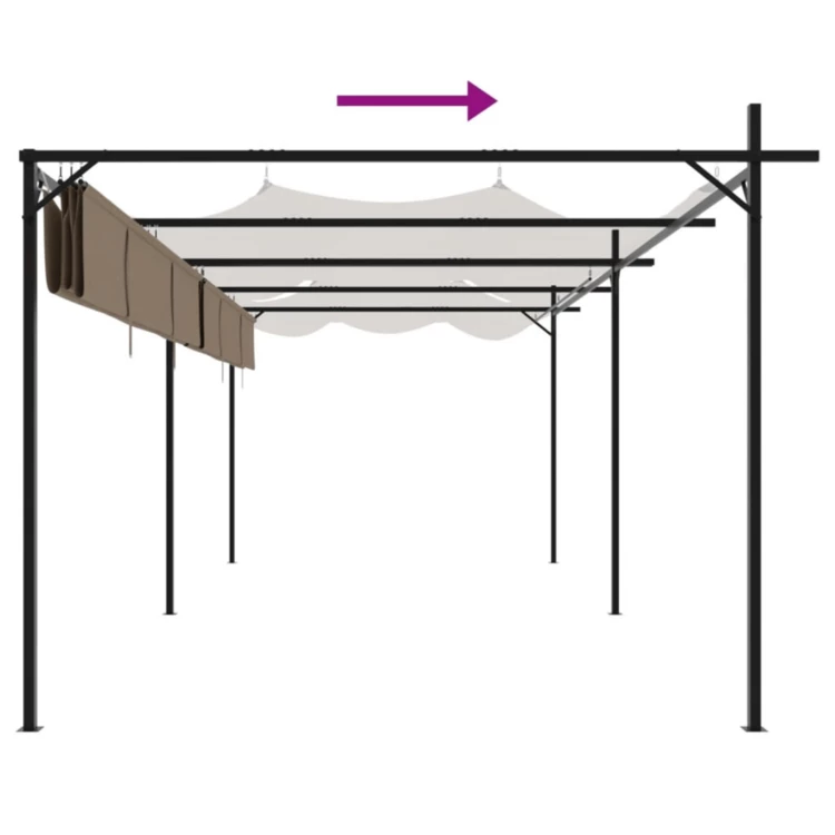 Pérgola con techo retráctil