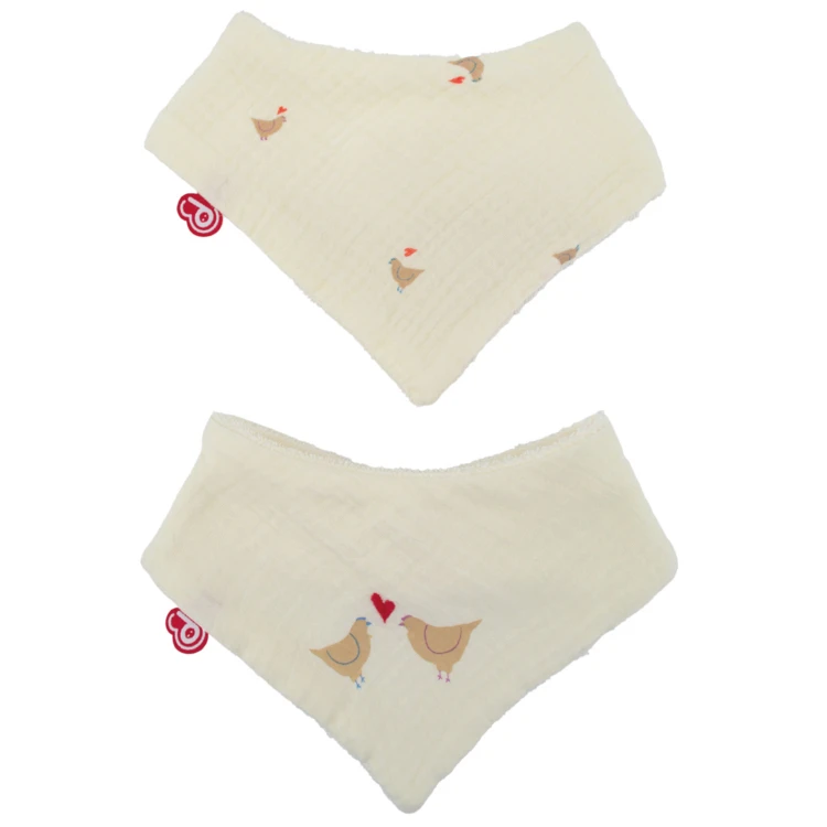 Lote de 2 baberos tipo bandana Love