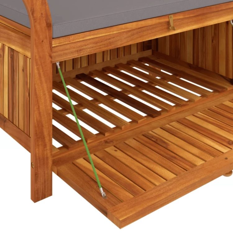 Banc de rangement outdoor en acacia