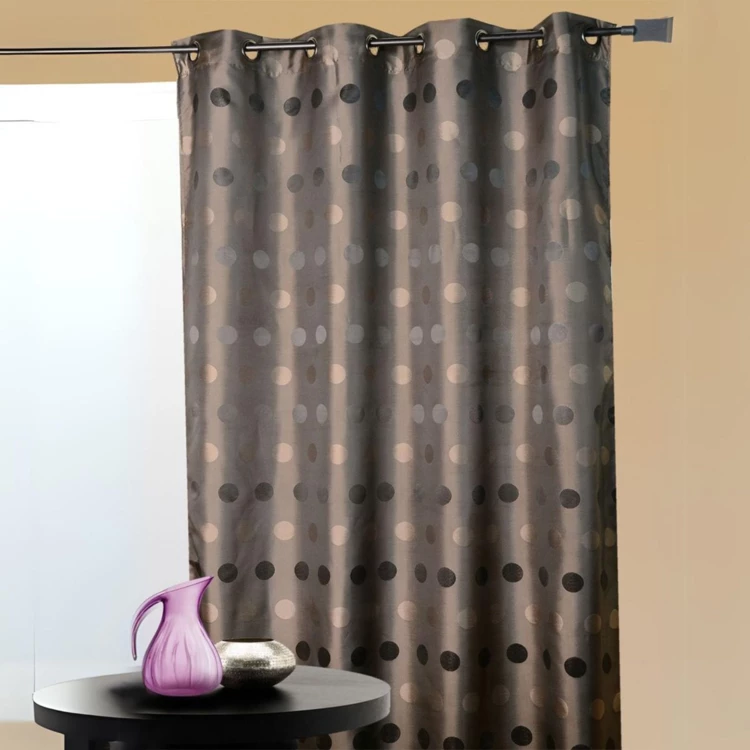 Cortina jacquard lunares