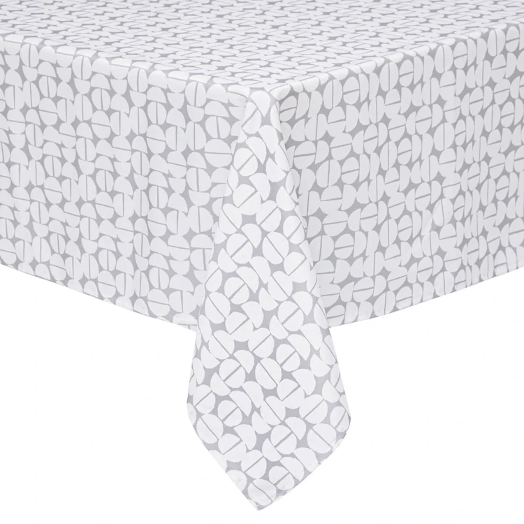 Nappe rectangulaire anti-tache motif demi cercle