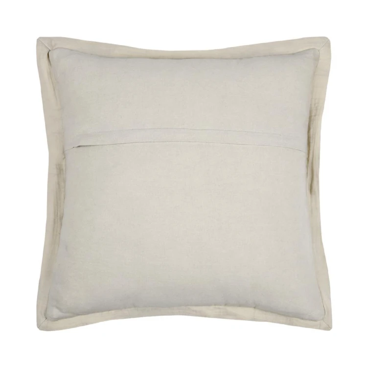 Coussin carré uni en gaze de coton surpiquée