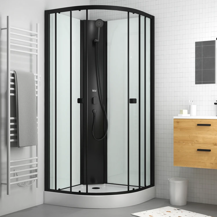 Cabine de douche 1/4 de cercle minimaliste style contemporain