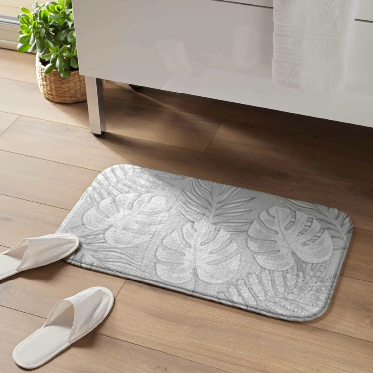 Tapis de bain imprimé feuilles