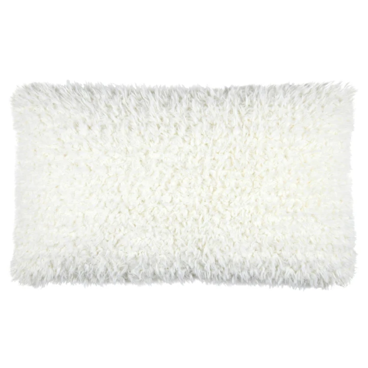 Coussin rectangulaire imitation peau de mouton