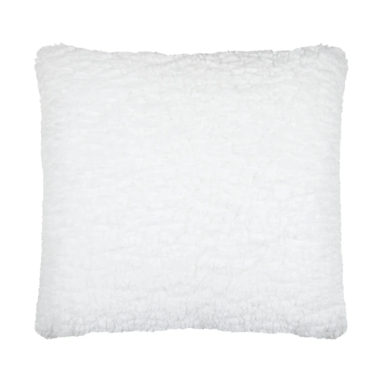 Coussin carré moelleux fausse fourrure