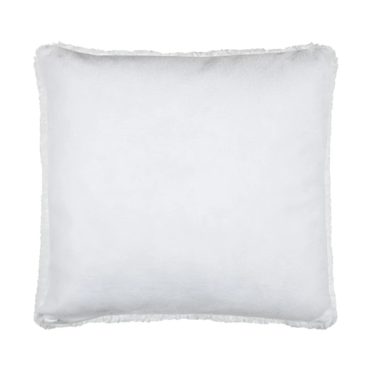 Coussin carré moelleux fausse fourrure