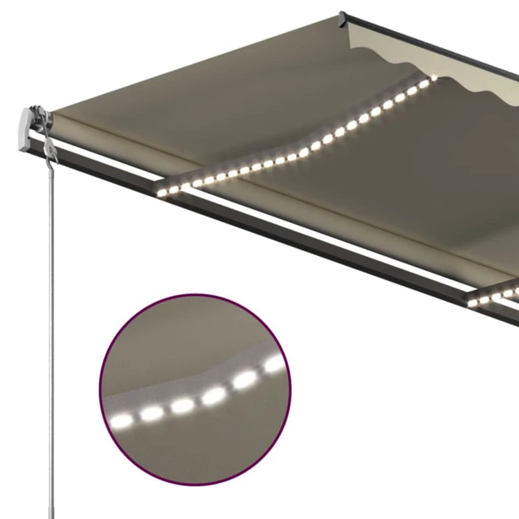 Toldo automático con sensor de viento y LED