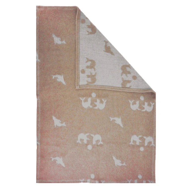 Couverture chaude pour enfant motif animaux marins