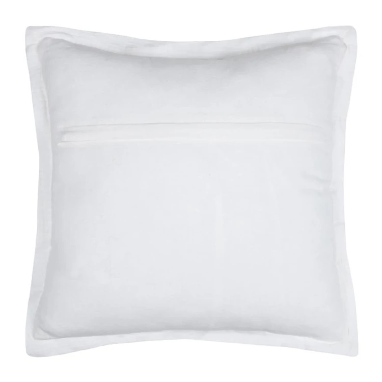 Coussin carré uni en gaze de coton surpiquée