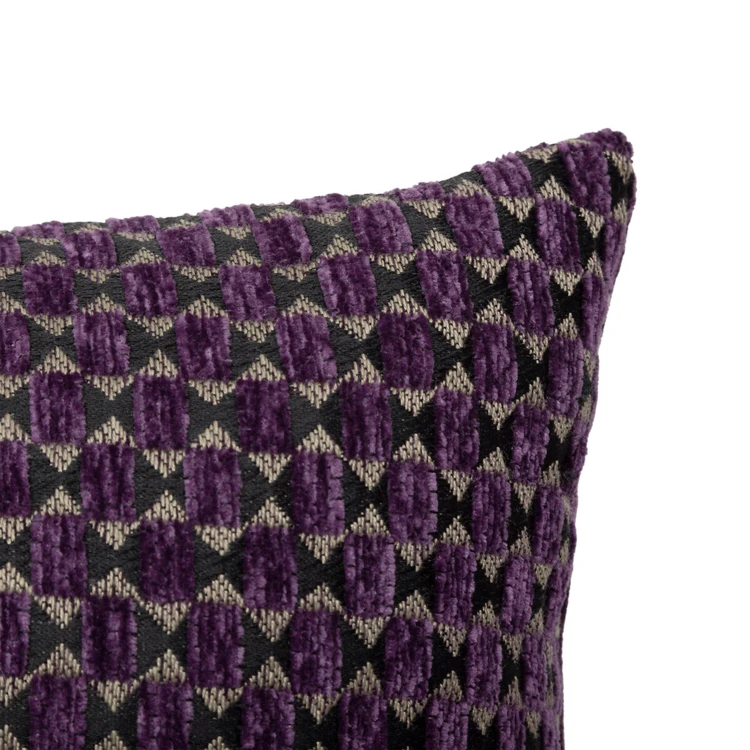 Coussin déhoussable jacquard géométrique