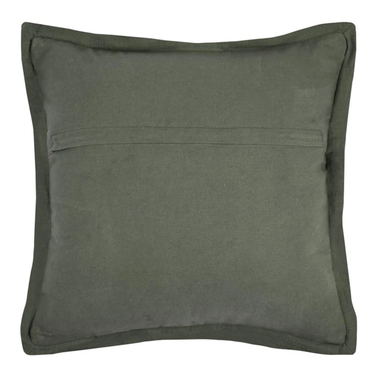 Coussin carré uni en gaze de coton surpiquée