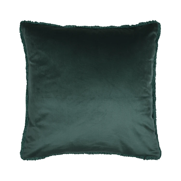 Coussin carré fausse fourrure avec recto velours