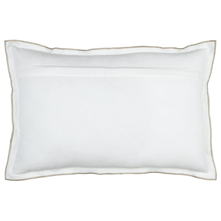 Coussin volant plat feston noir coton