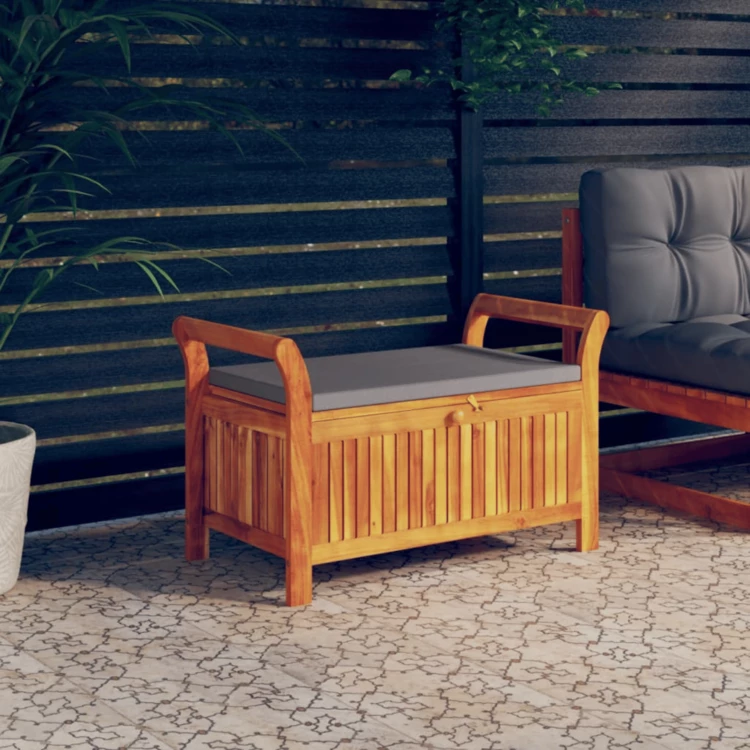 Banc de rangement outdoor en acacia