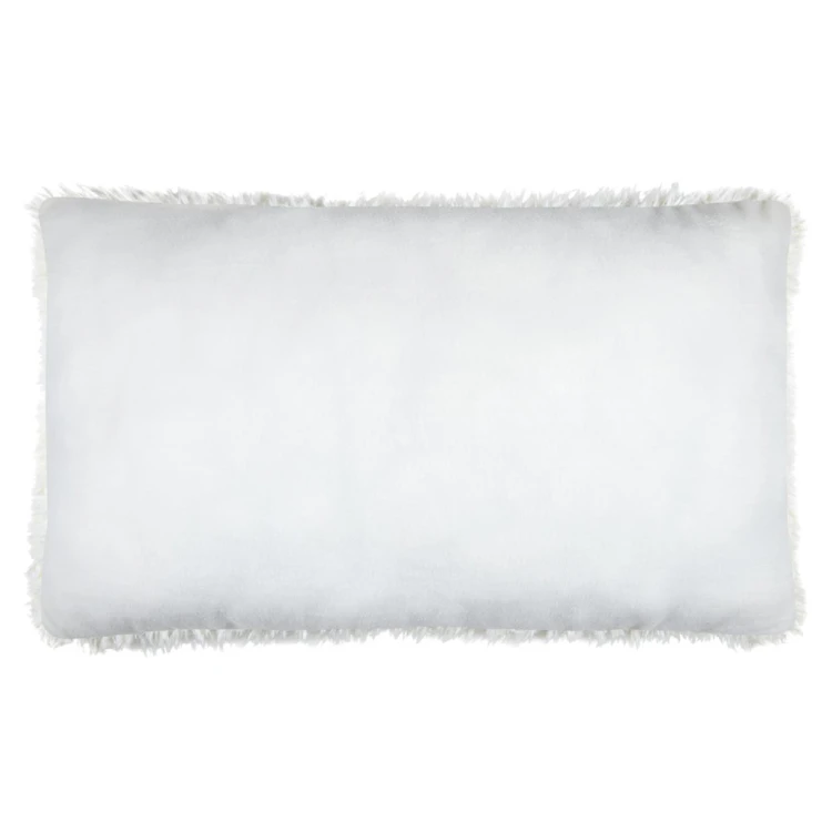 Coussin rectangulaire imitation peau de mouton