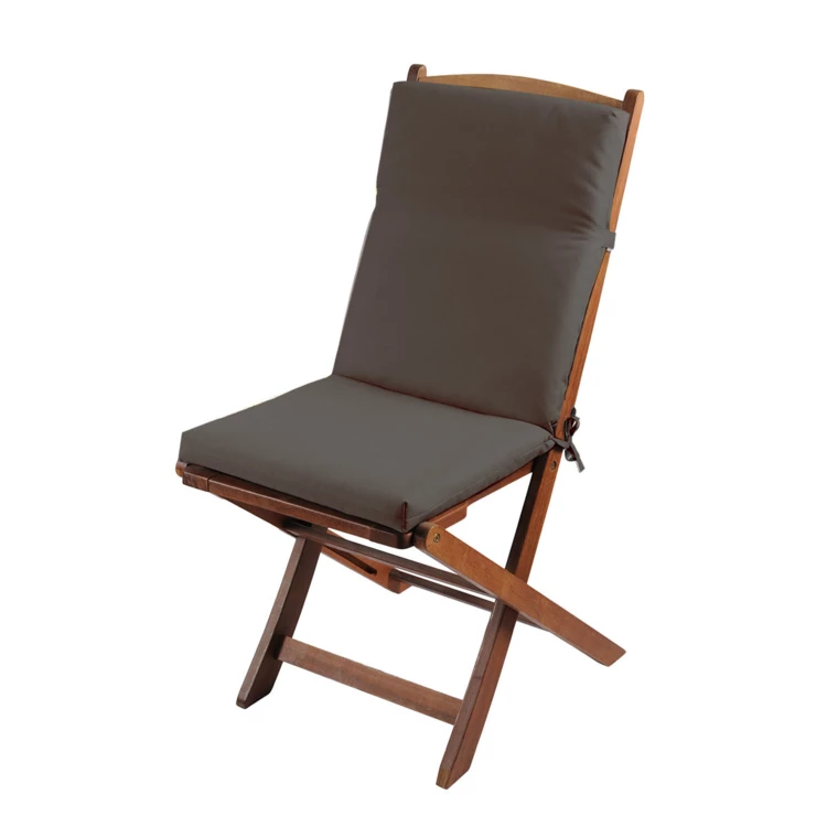 Coussins pour fauteuil de jardin avec nouettes (lot de 2) CANCALE gris  JARDIN PRIVE