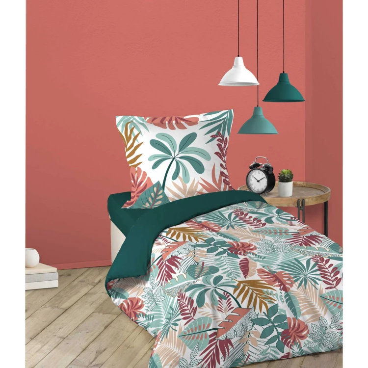 Parure de couette aux couleurs tropicales