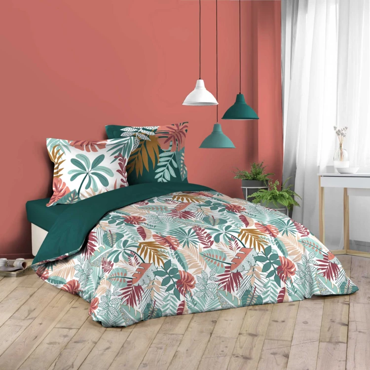 Parure de couette aux couleurs tropicales