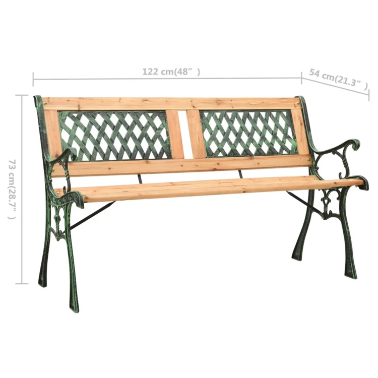 Banc de jardin style vintage