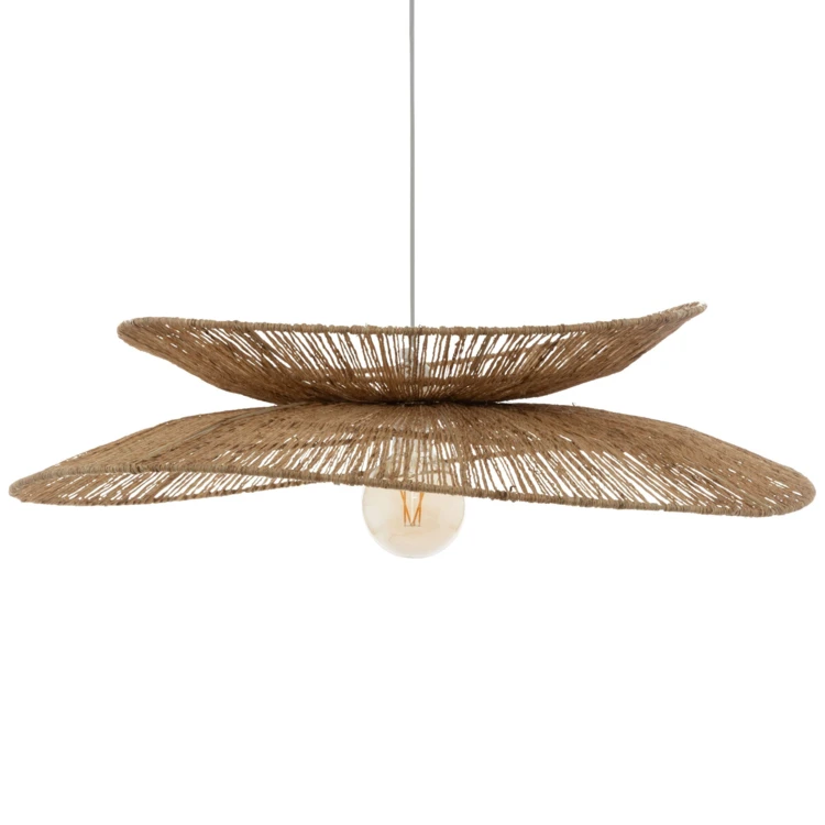 Suspension luminaire en jute