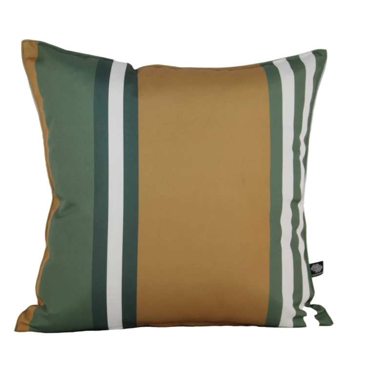 Coussin carré extérieur à rayures