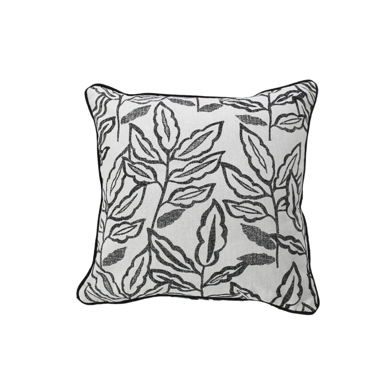 Coussin déhoussable en coton recyclé Chambray