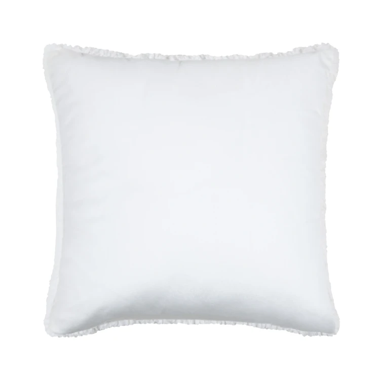 Coussin carré fausse fourrure avec recto velours