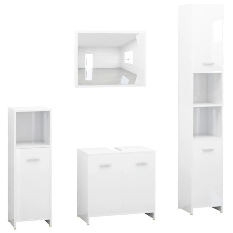 Conjunto de Muebles de Baño de 4 Piezas